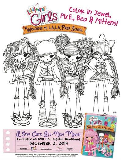 Free printable lalaloopsy girls coloring page