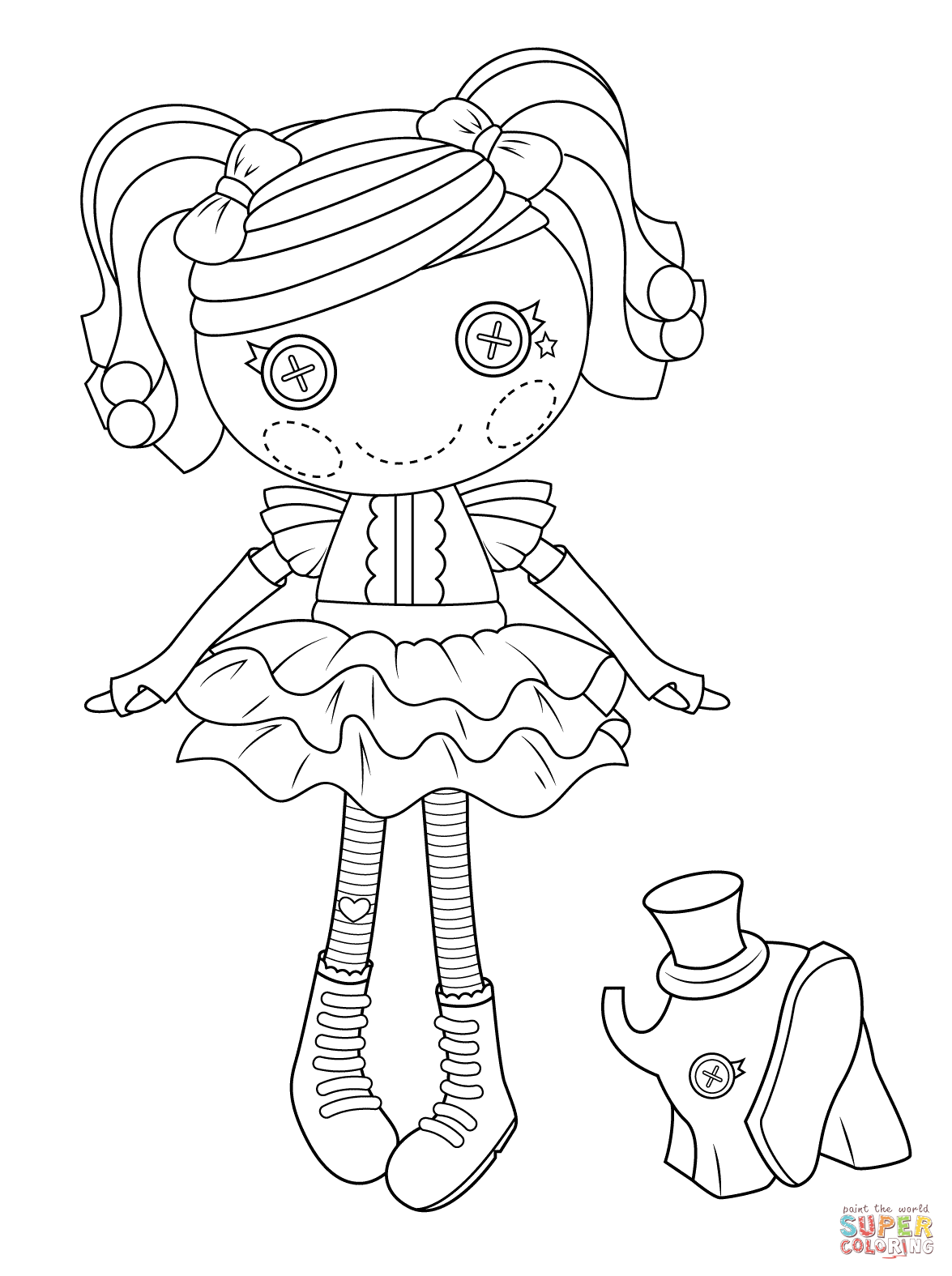 Lalaloopsy peanut big top coloring page free printable coloring pages