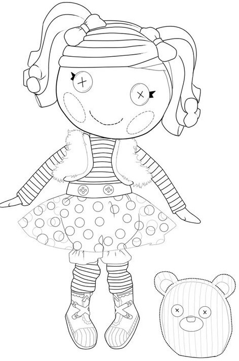 Lalaloopsy mittens fluff n stuff coloring page â printables for kids â free word search puzzles coloring pages and other activities