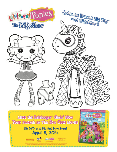 Lalaloopsy ponies printable coloring page