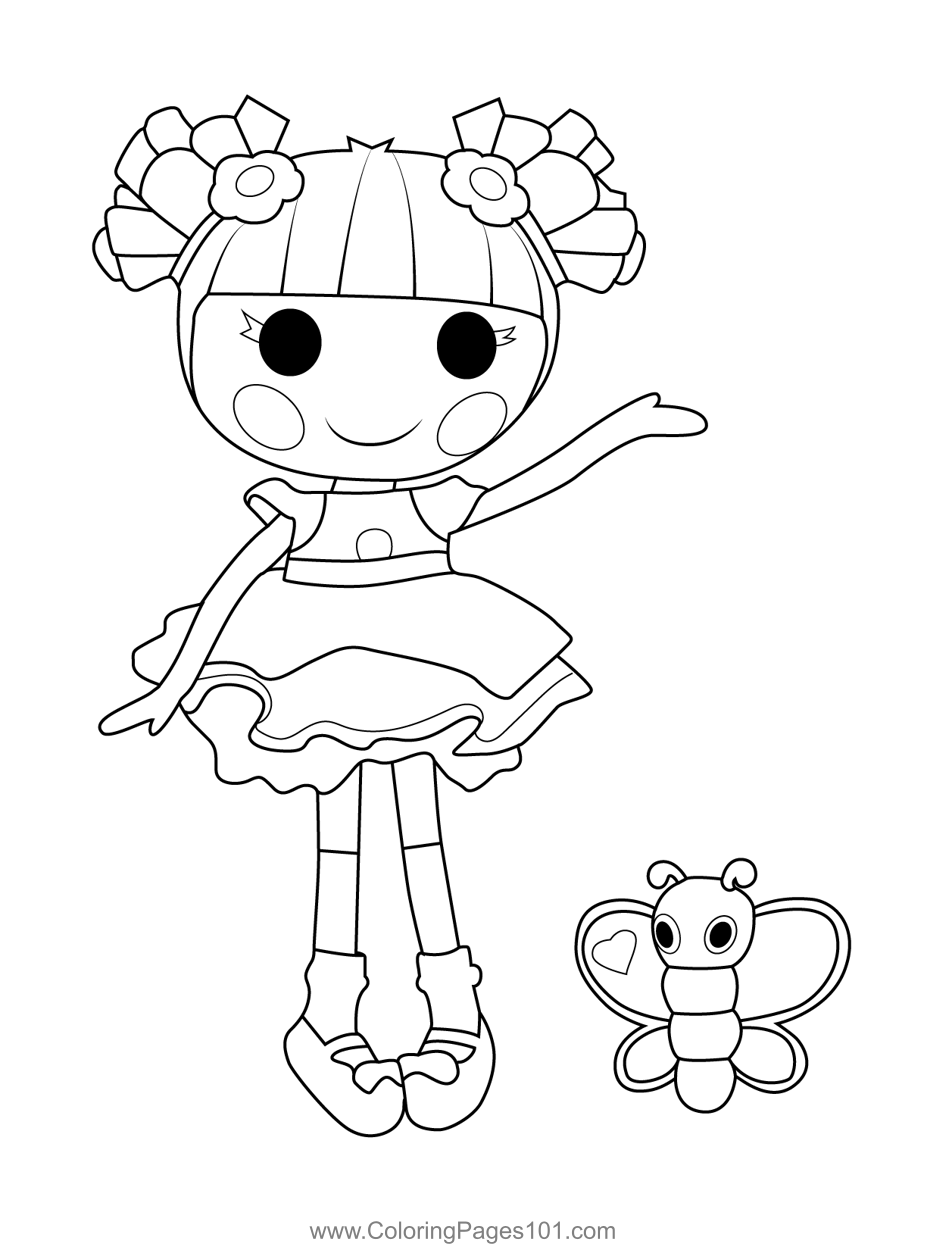 Blossom flowerpot lalaloopsy coloring page for kids