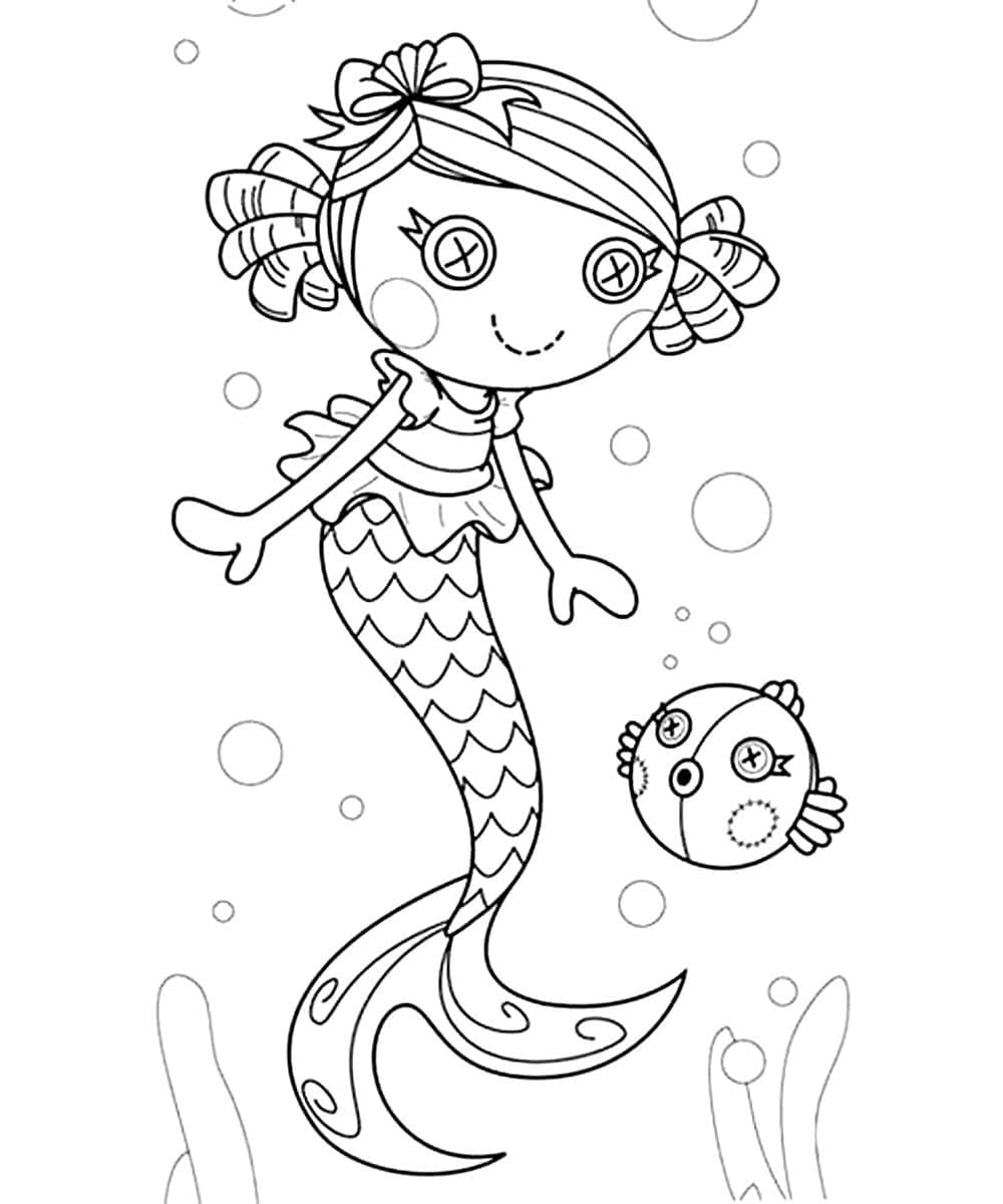 Coral sea shells lalaloopsy coloring page