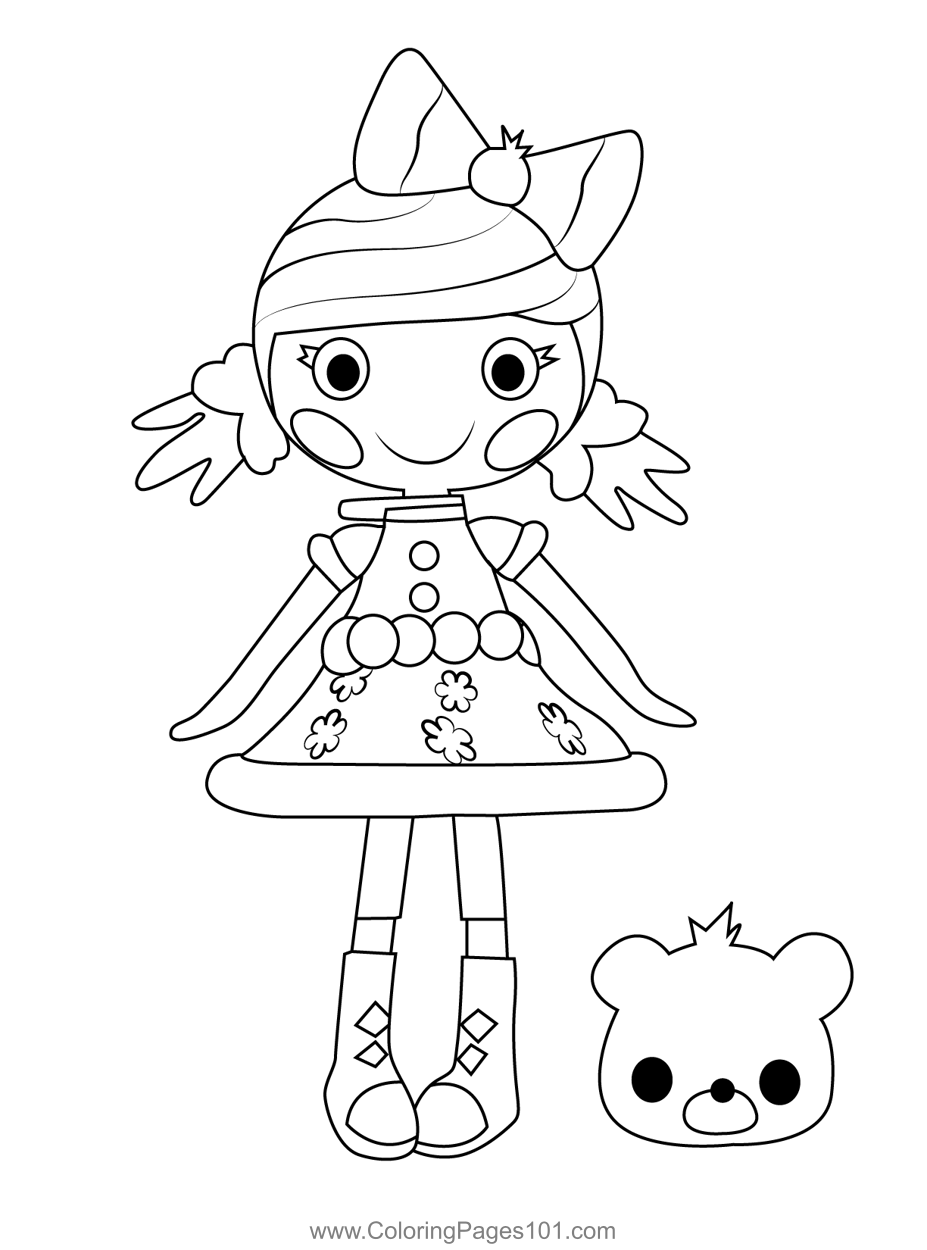 Pizza cutie pie lalaloopsy coloring page for kids