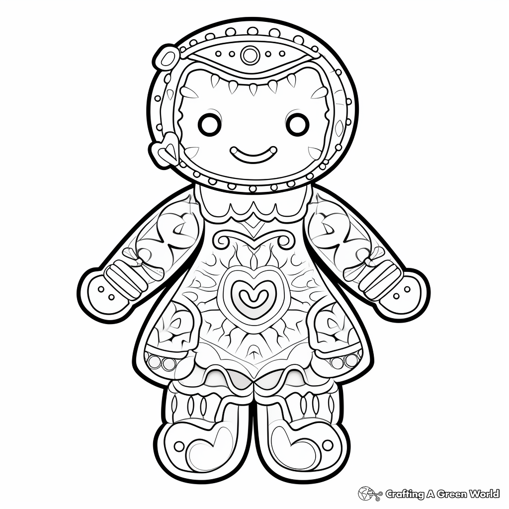 Gingerbread coloring pages