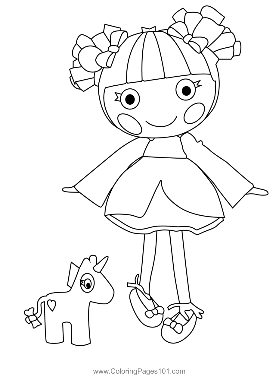 Lady stillwaiting lalaloopsy coloring page for kids