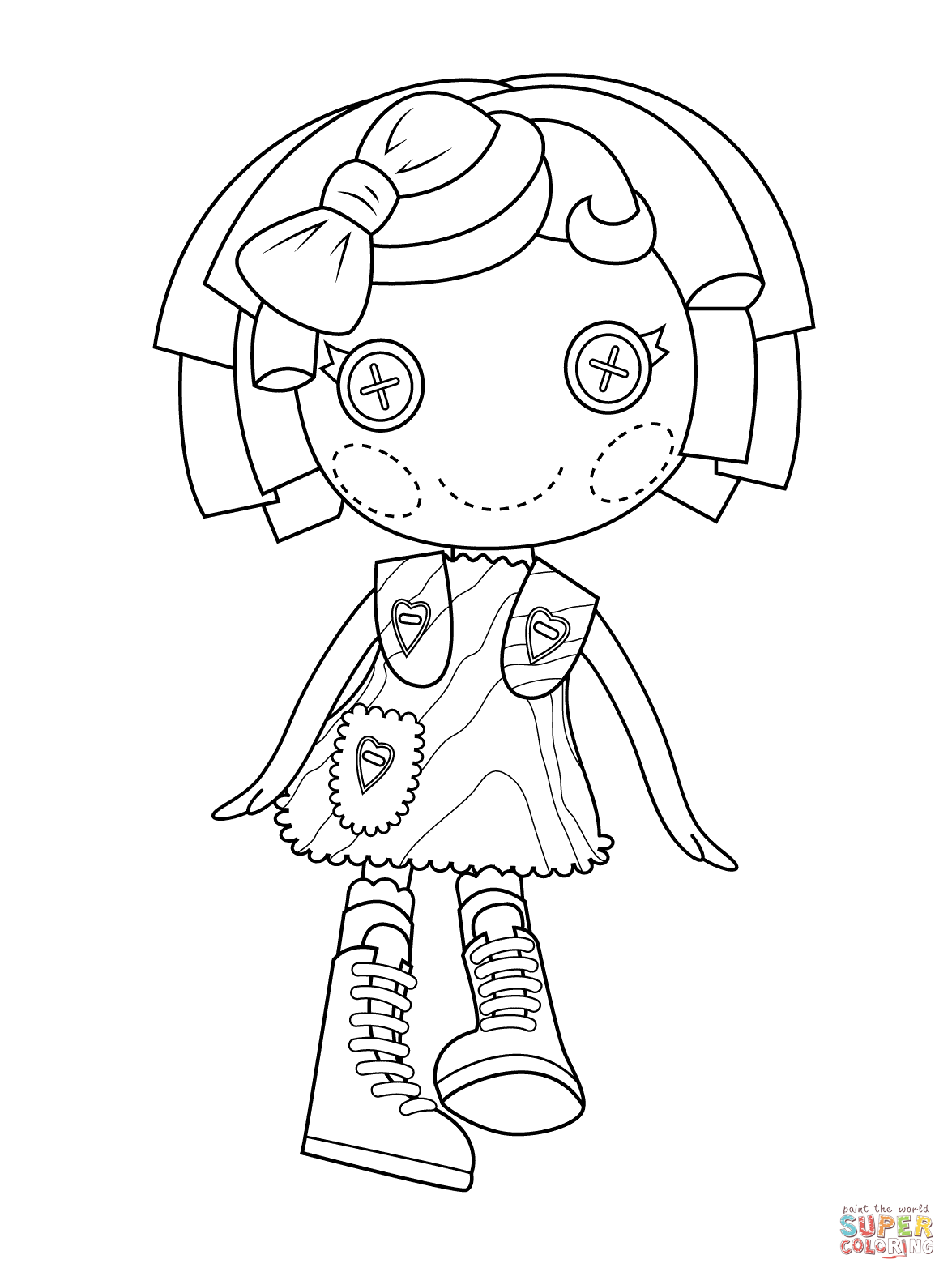 Lalaloopsy pillow featherbed coloring page free printable coloring pages