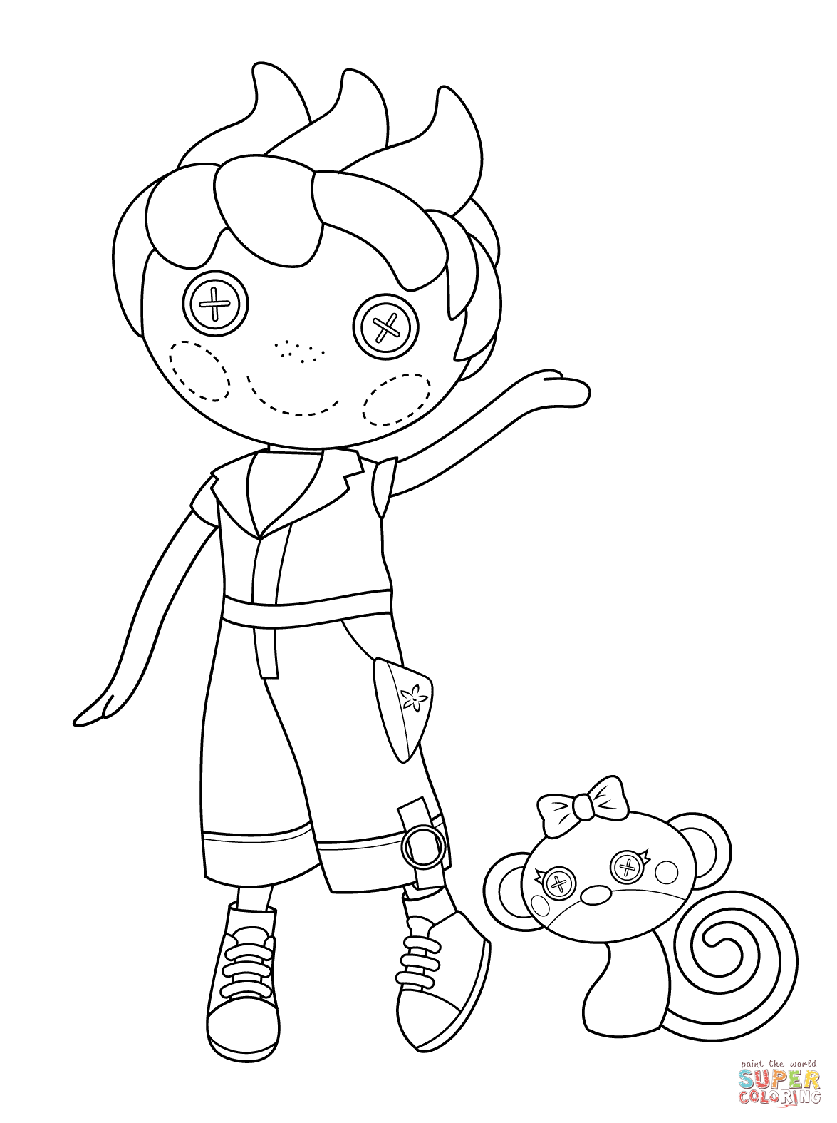 Lalaloopsy ace fender bender coloring page free printable coloring pages