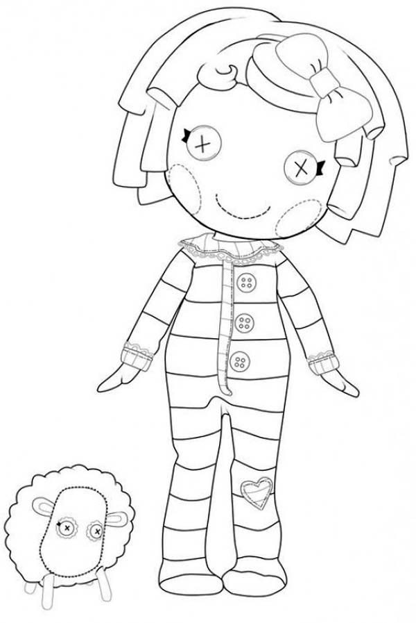 Pillow featherbed from lalaloopsy coloring page color luna