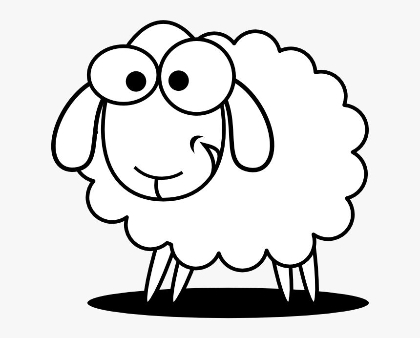 Sheep clipart black and white