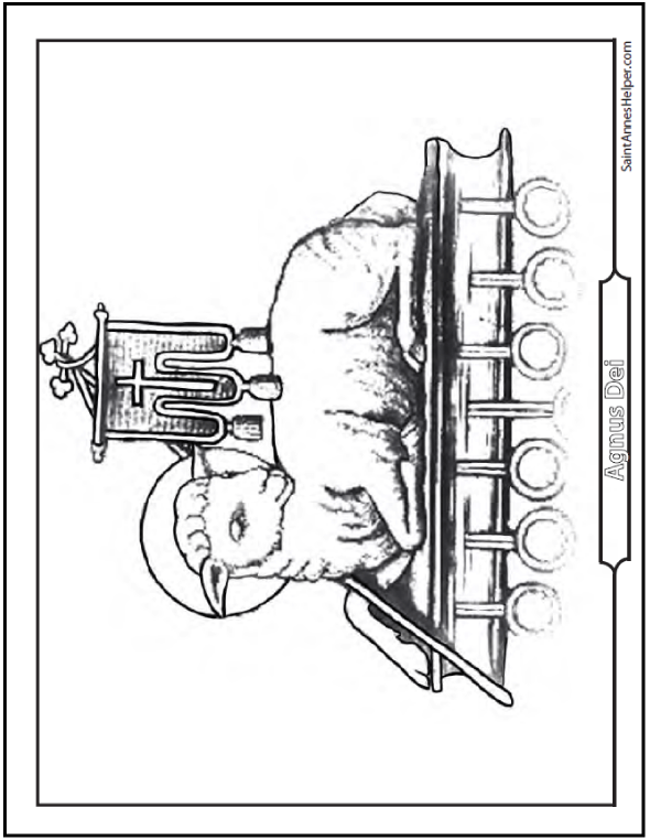 Agnus dei coloring page âïâï lamb of god book of life to color