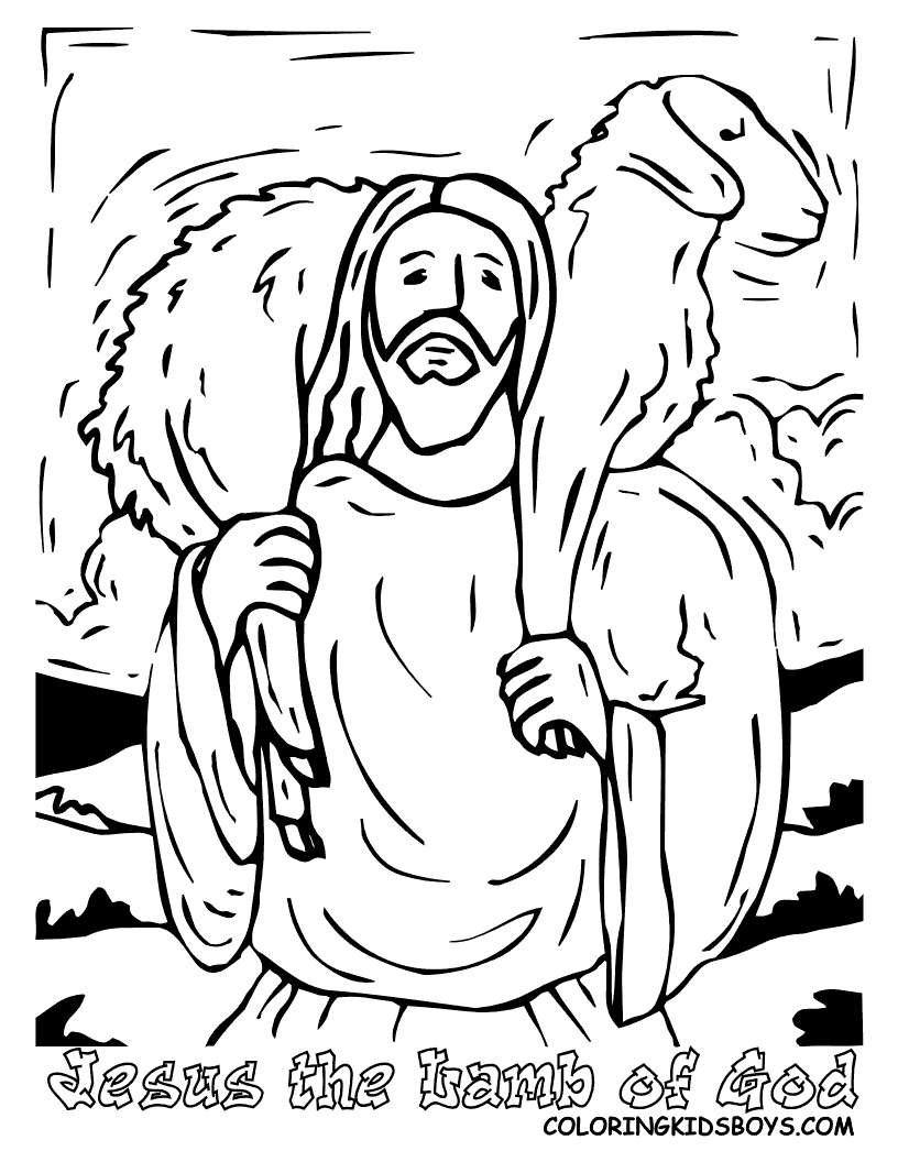 Lamb of god savior coloring pages bible stories rose coloring pages