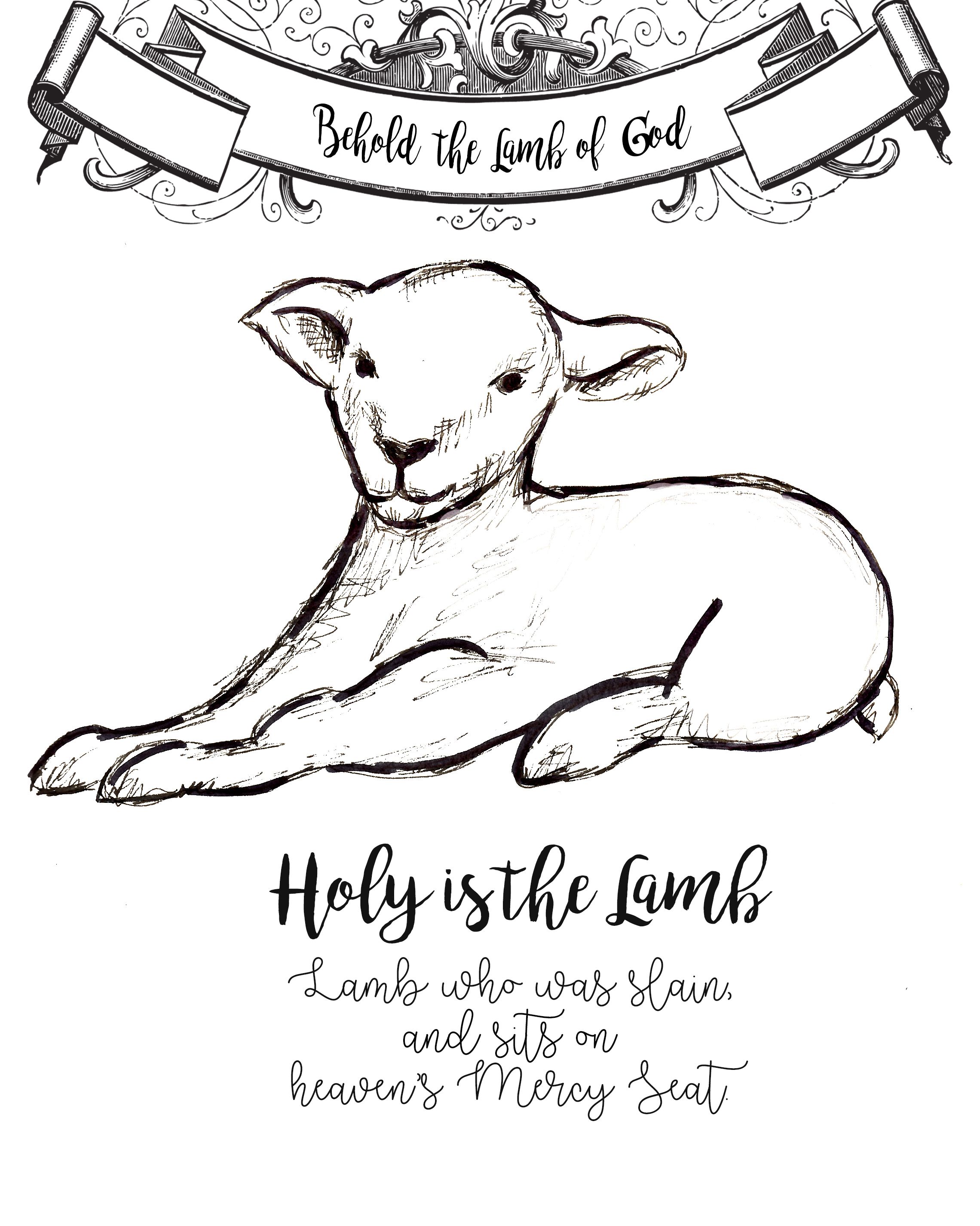 Free lamb of god coloring printable page x journal scripture devotional by anne harb lion and lamb coloring pages lion coloring pages