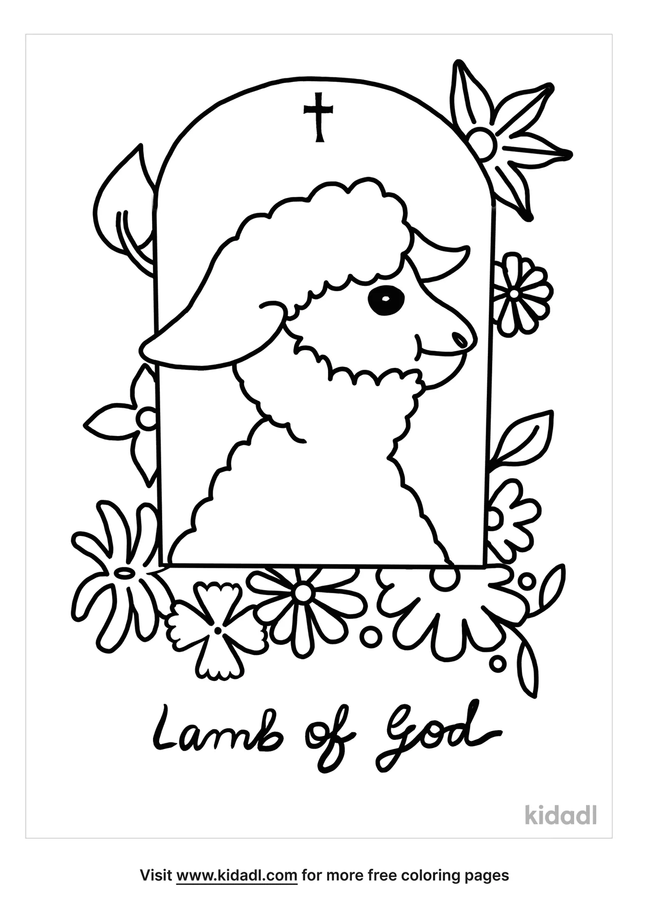 Free lamb of god coloring page coloring page printables