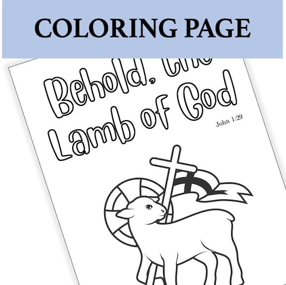 Lamb of god coloring page for children