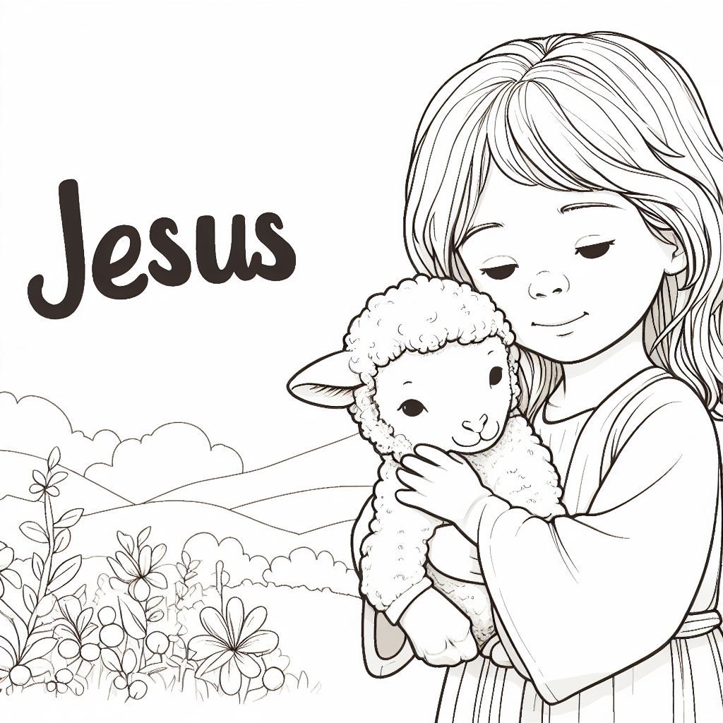 Child christ with lamb