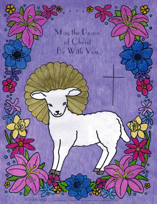 Lamb of god â immaculate heart coloring pages