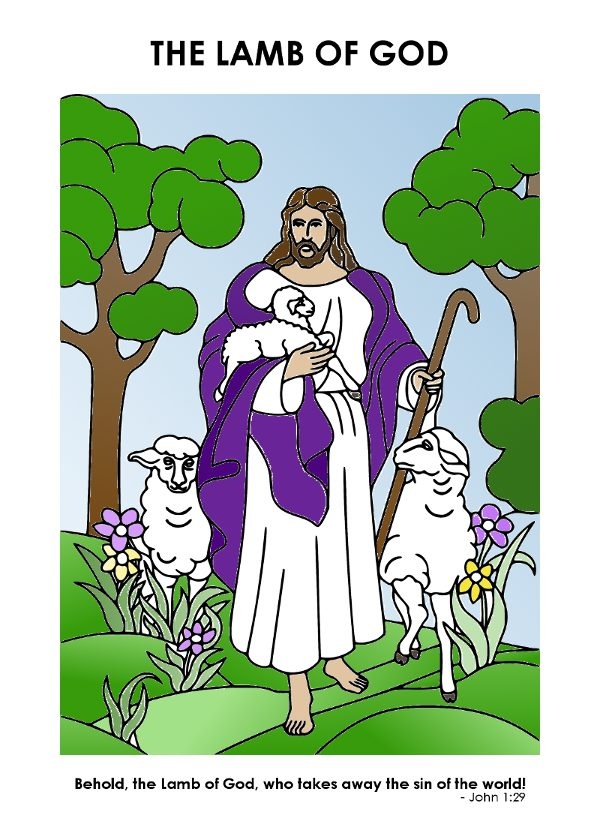 Christian easter coloring page