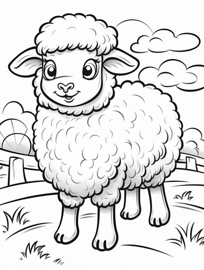 Sheep coloring pages hue therapy