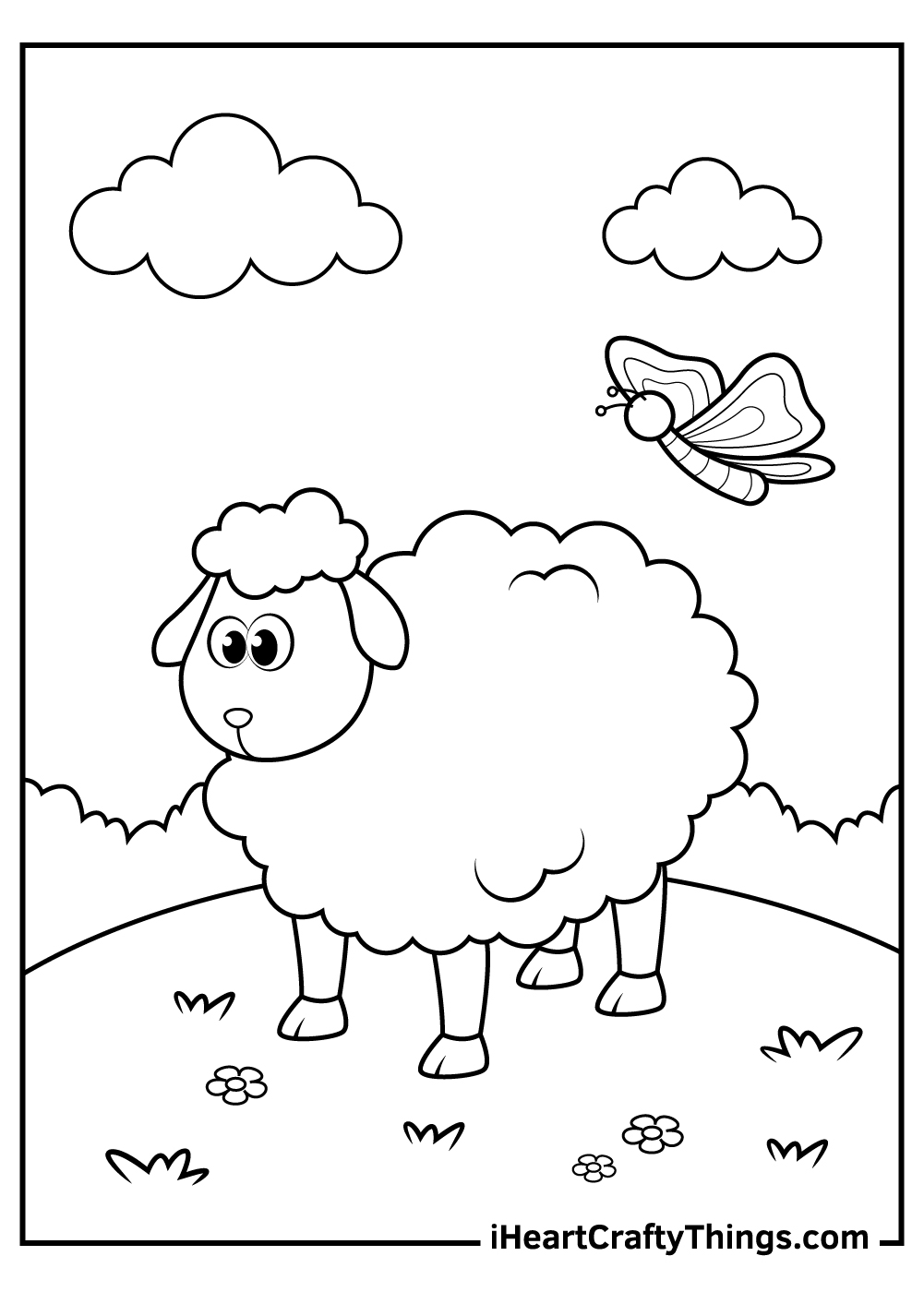 Sheep coloring pages free printables