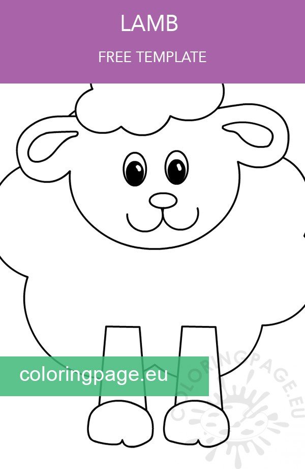 Easter lamb coloring sheet coloring page