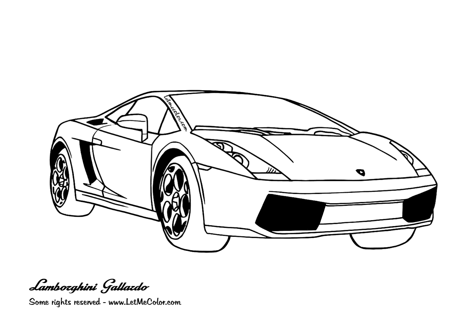 Lamborghini gallardo coloring page