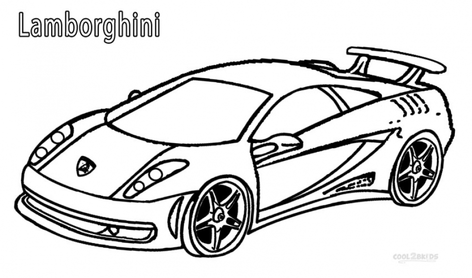 Free printable lamborghini coloring pages