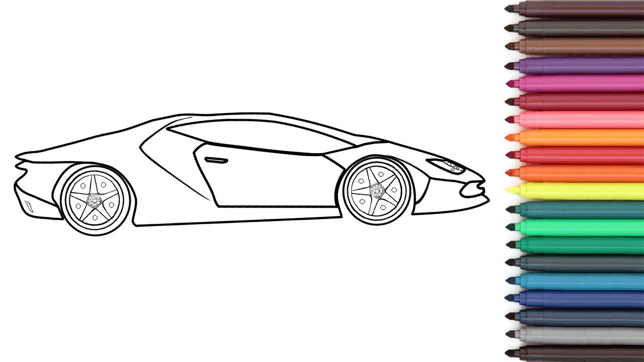 Lamborghini coloring page lamborghini huracan coloring step by step