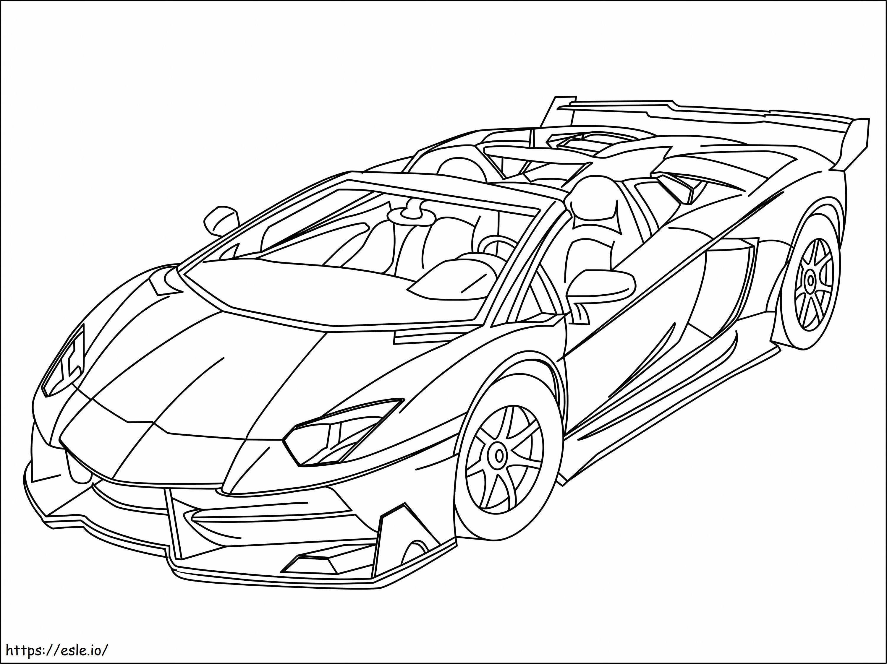 Basic lamborghini coloring page