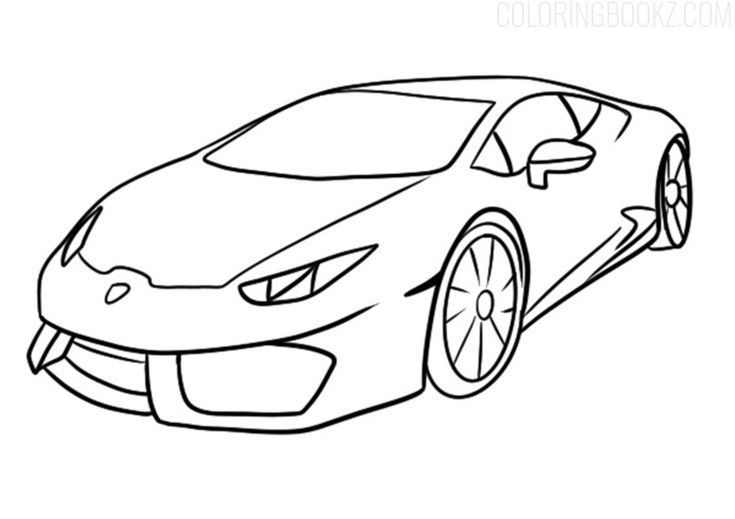 Lamborghini huracan coloring page