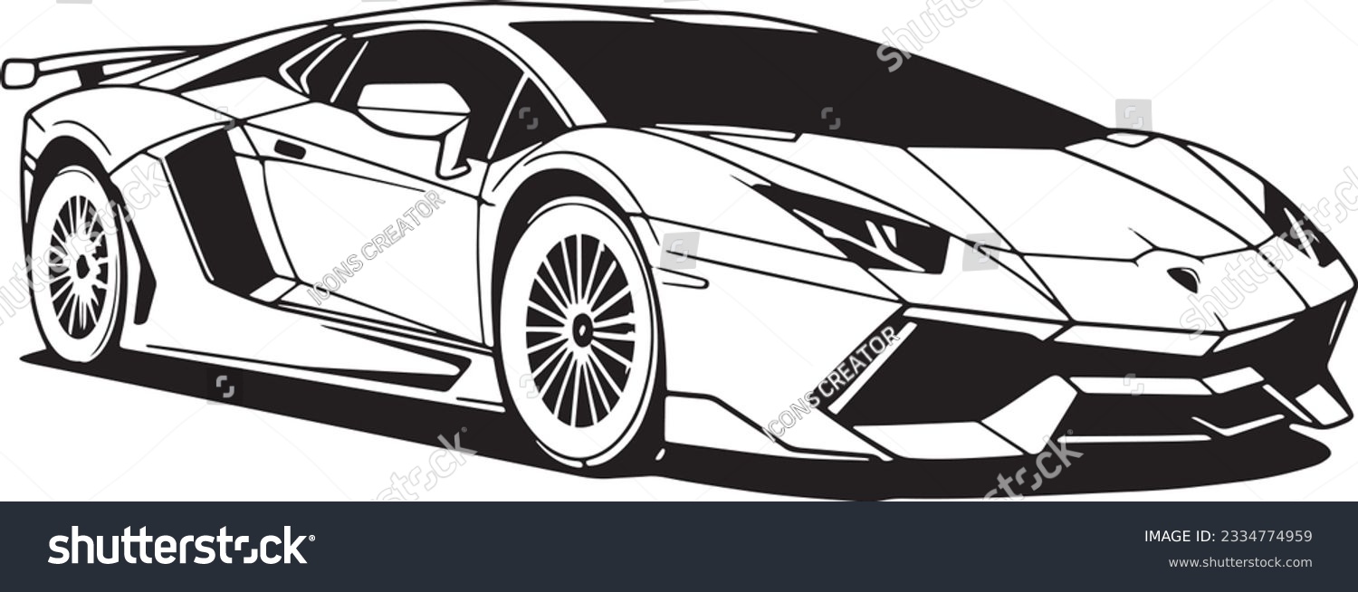 Thousand coloring page car royalty