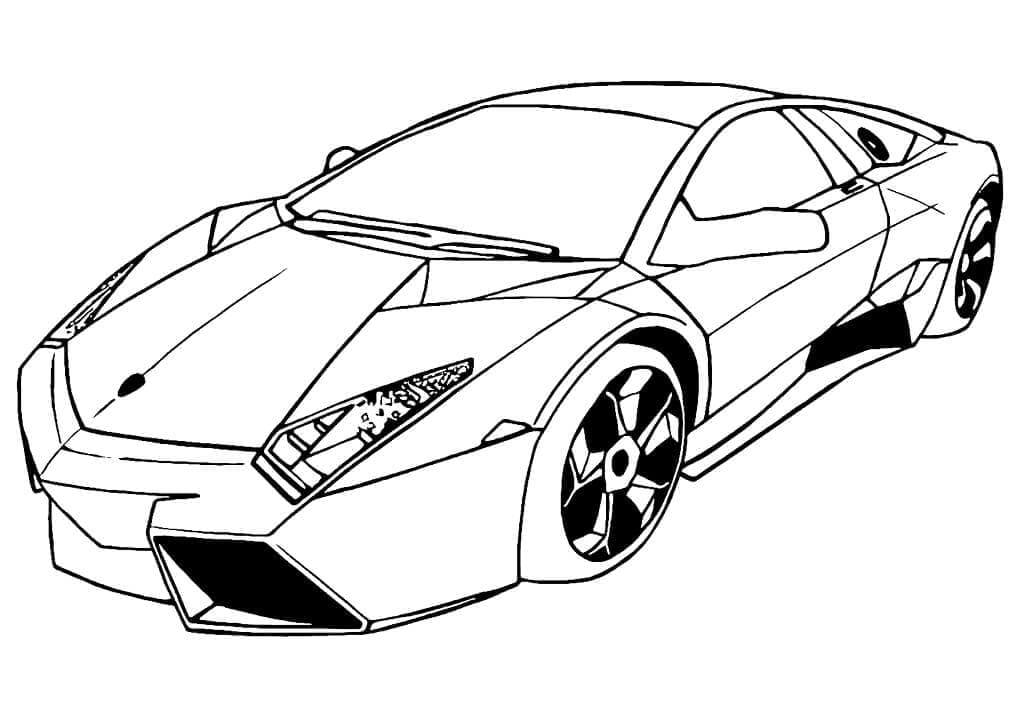 Free printable lamborghini car coloring page