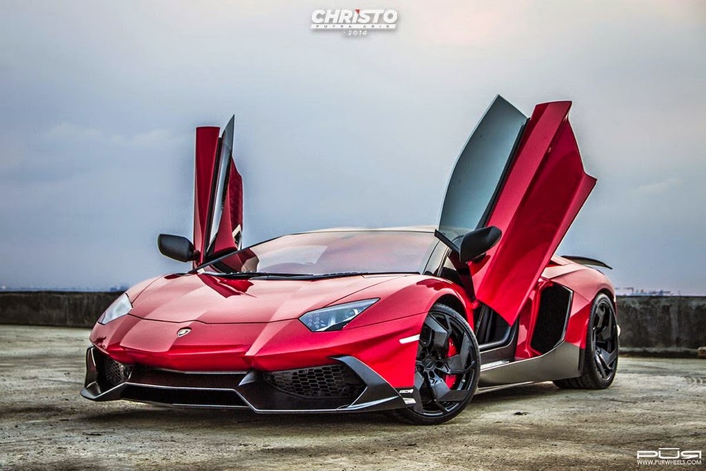 Lamborghini Aventador s красный