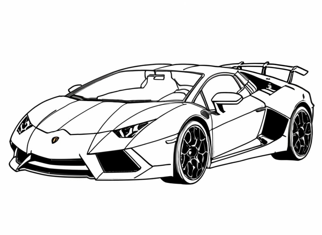 A lamborghini car coloring page