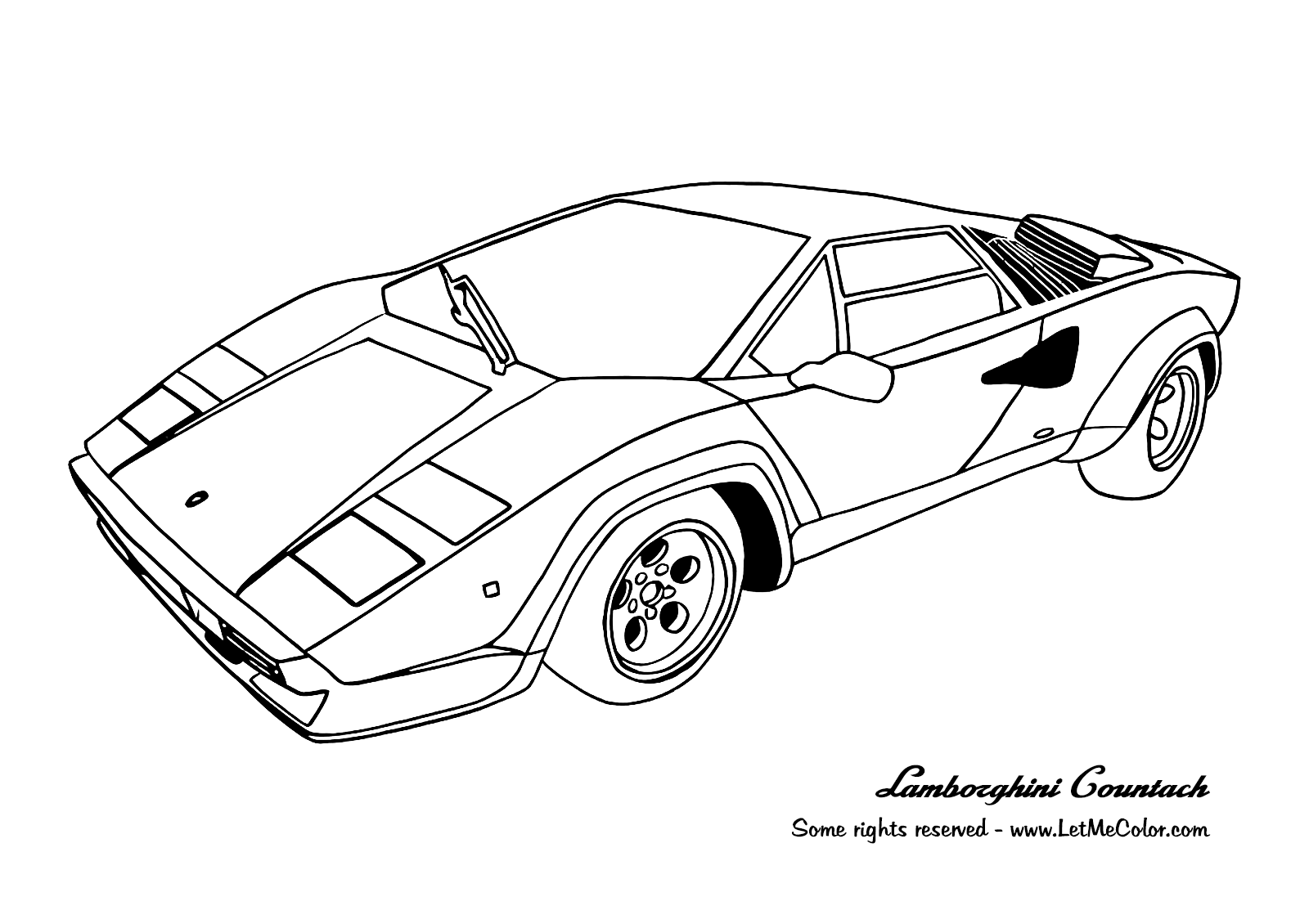 Cars coloring page lamborghini countach