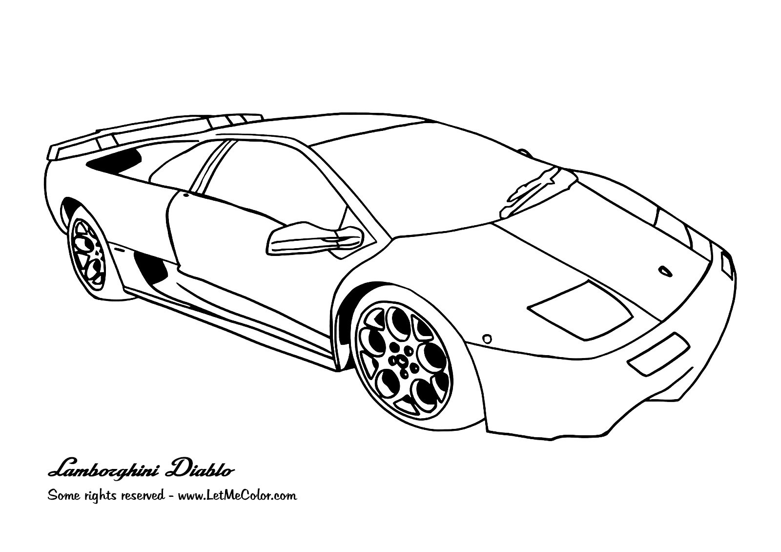 Cars coloring page lamborghini diablo