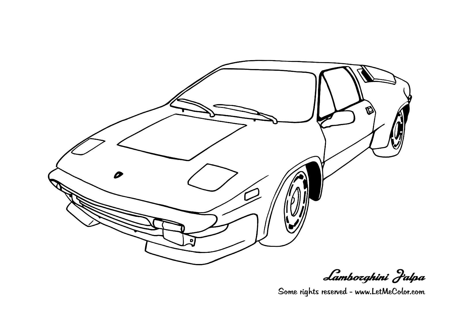 Lamborghini jalpa coloring page