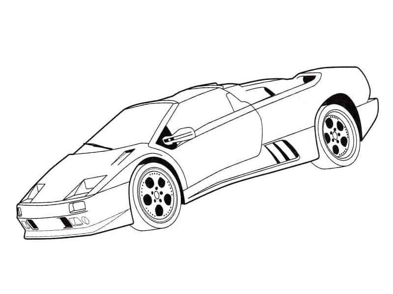 Cool lamborghini coloring page