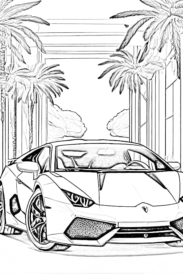 Lamborghini car coloring pages picture