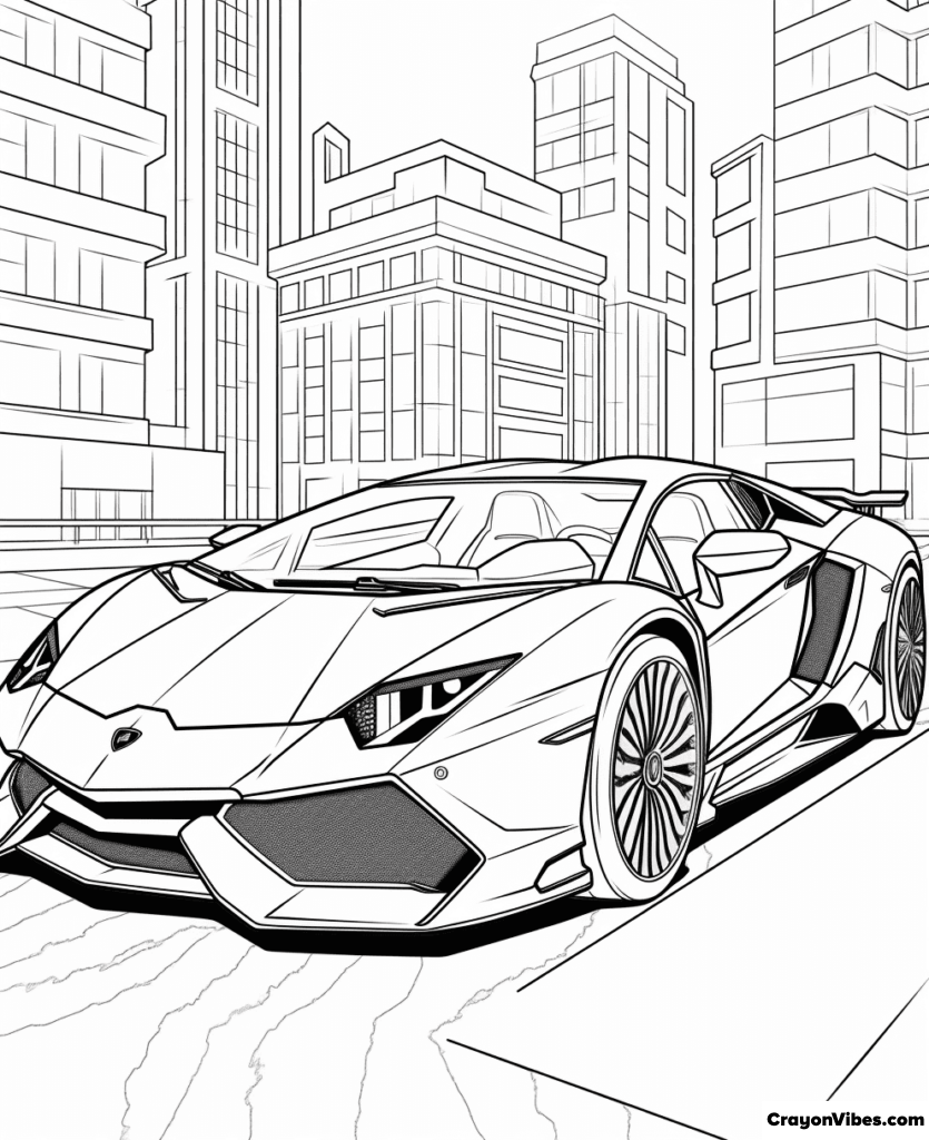 Lamborghini coloring pages free printables for kids and adults