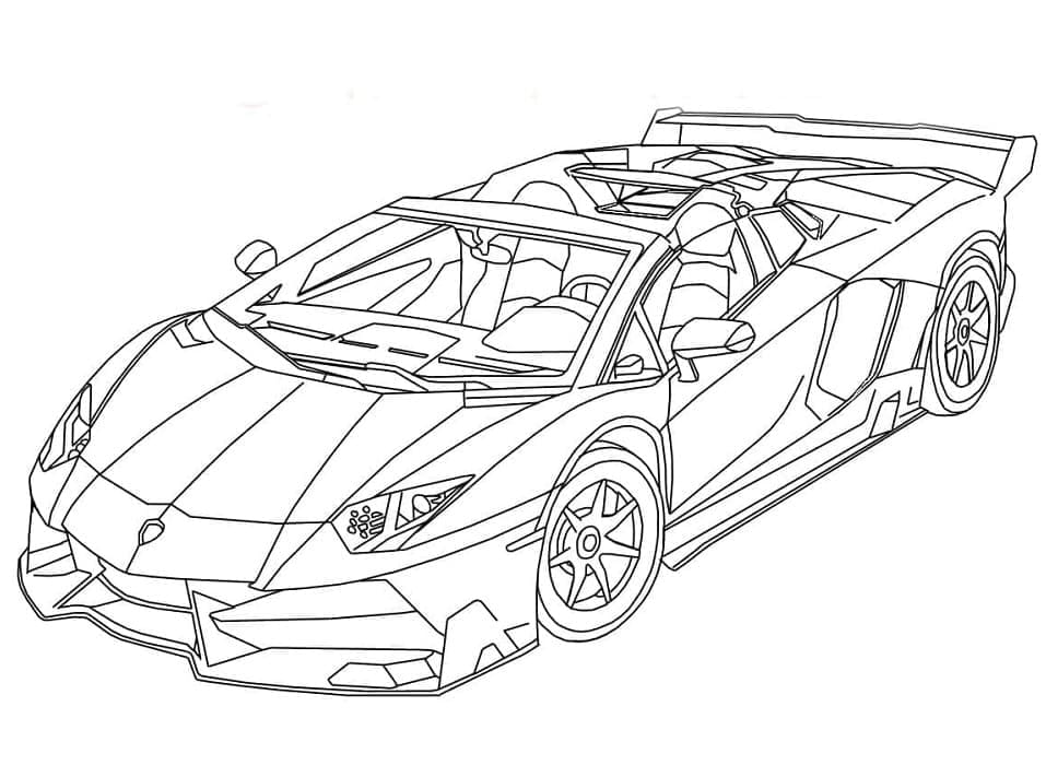 Lamborghini free coloring page