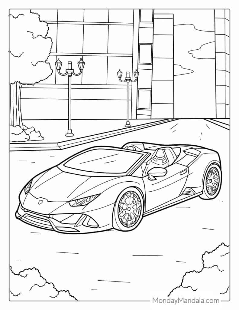 Lamborghini coloring pages free pdf printables