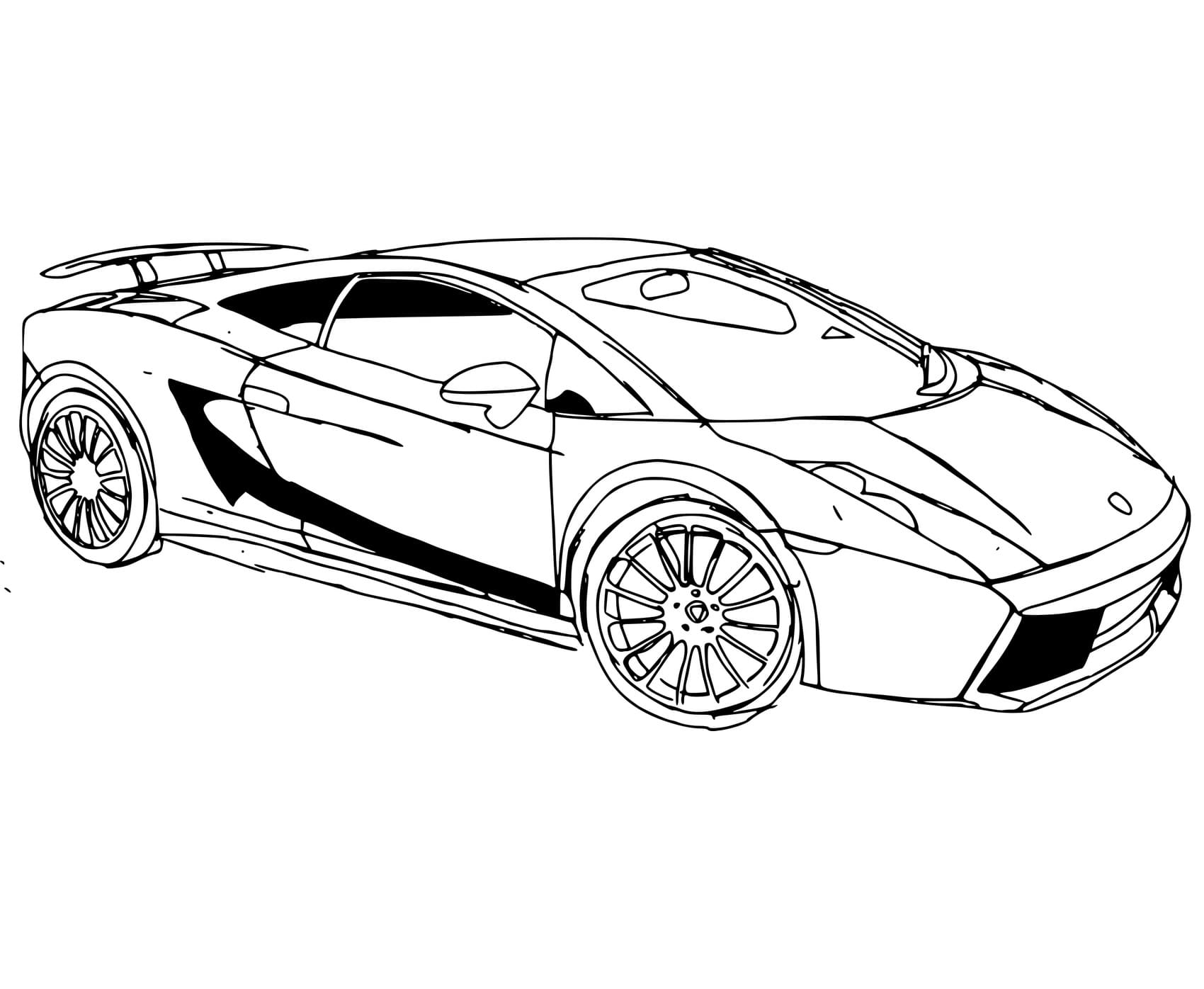 Lamborghini turbo coloring page