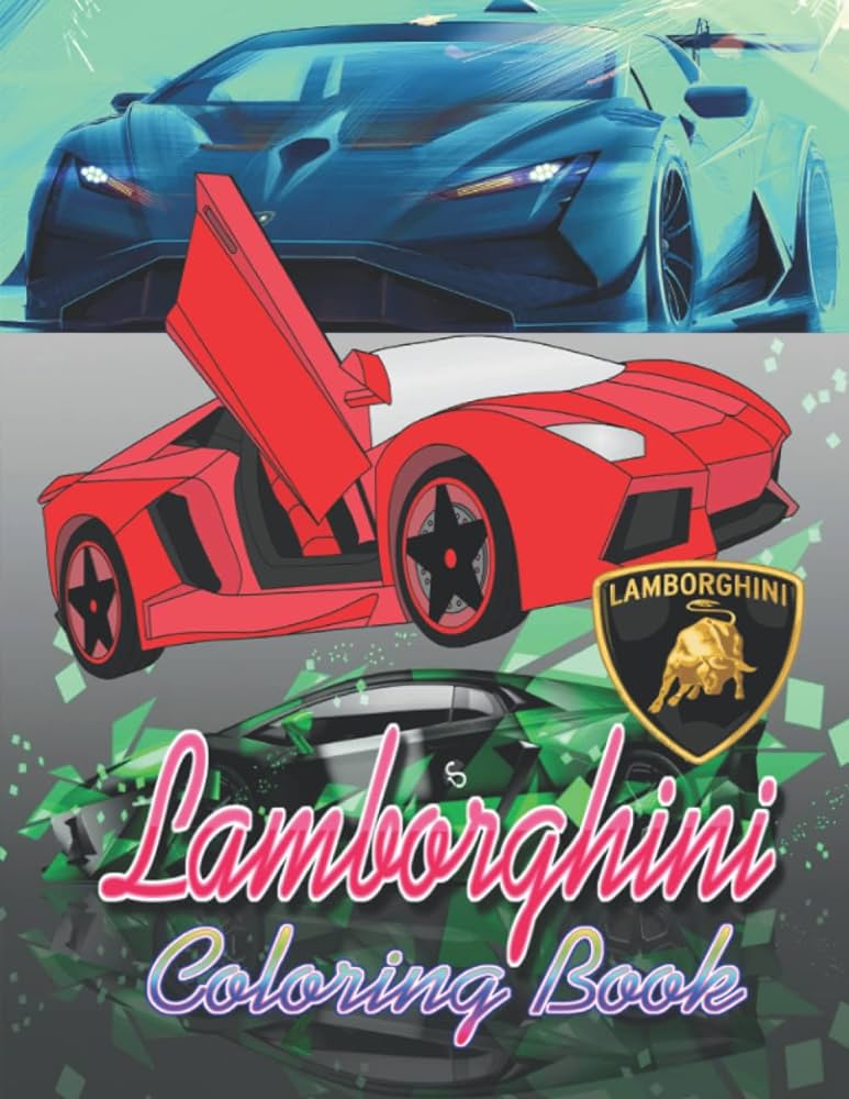 Lamborghini coloring book coloring pages for kids and adults perfect for any little lamborghini lovers great colouring book with a big variety of cars forrest daphne books