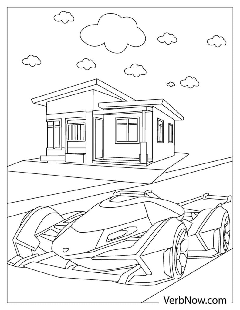 Free lamborghini coloring pages book for download printable pdf