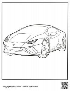 Lamborghini free printable coloring page