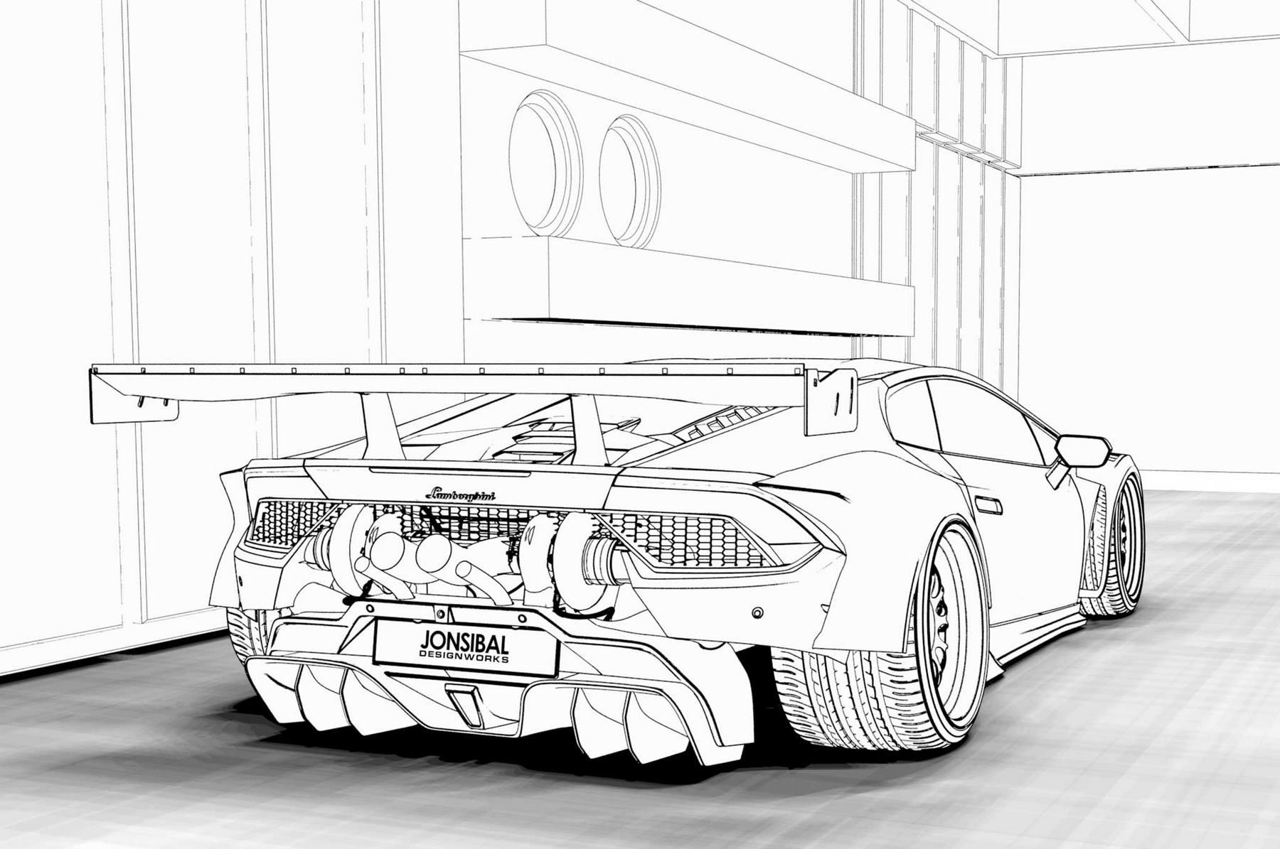 Coloring pages lamborghini car