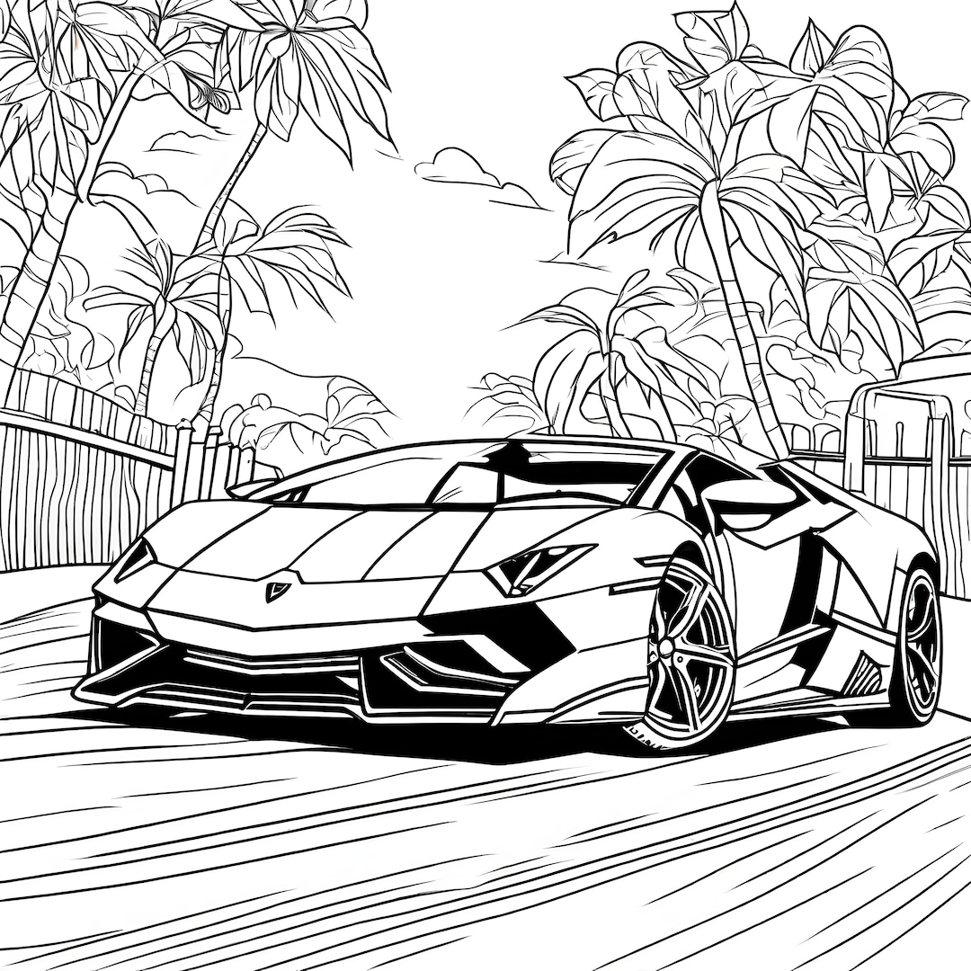 Super cars coloring lamborghini ferrari bugatti porsche pages