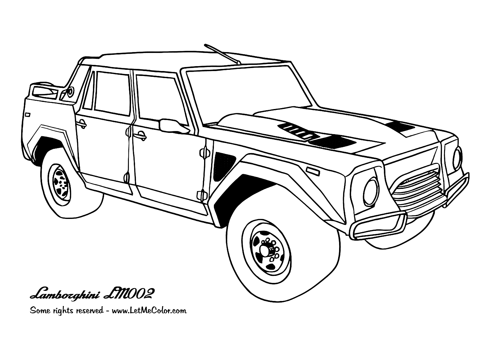 Lamborghini lm coloring page