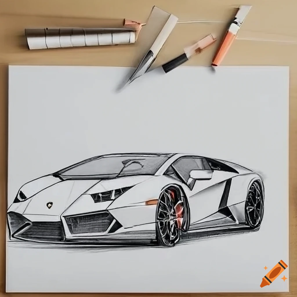 Full shot lamborghini car colouring