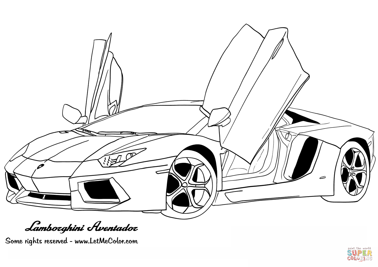 Lamborghini aventador coloring page free printable coloring pages